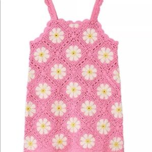 Toddler Zara crochet flower dress in pink